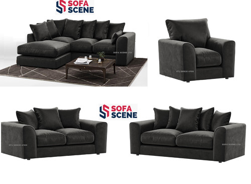 Plush black velvet corner - black, 3