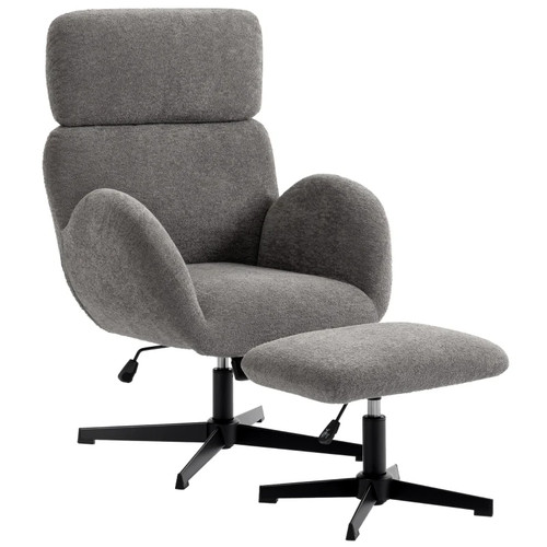 Swivel armchair and - armchair, footstool