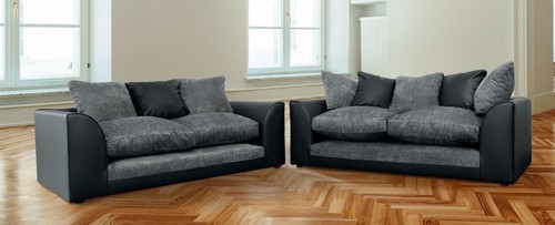 Fabric sofa seater - seater, black