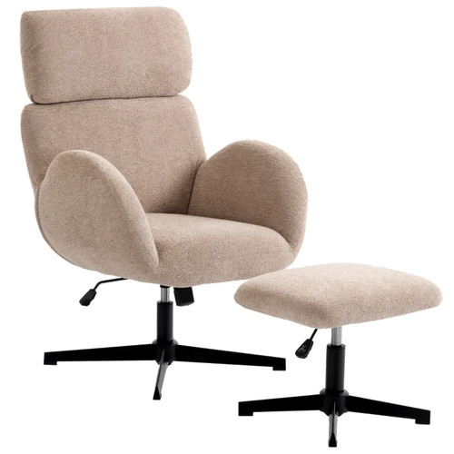 Swivel armchair and footstool - swivel,