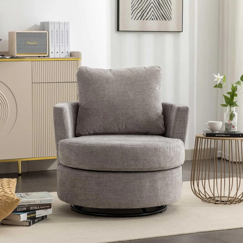 Swivel armchair with - swivel,