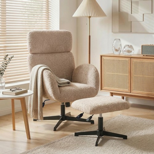 Homcom swivel armchair with - swivel,