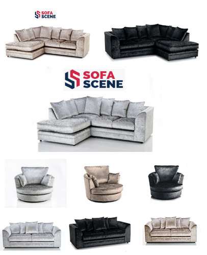 Sofa crushed velvet seater - velvet, 2